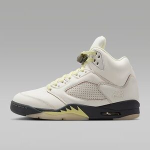 Jordan 5 Cream and Black Sneakers